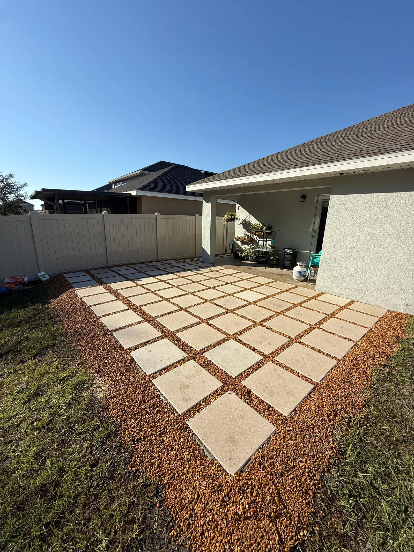 Stamped concrete patio in Central Florida